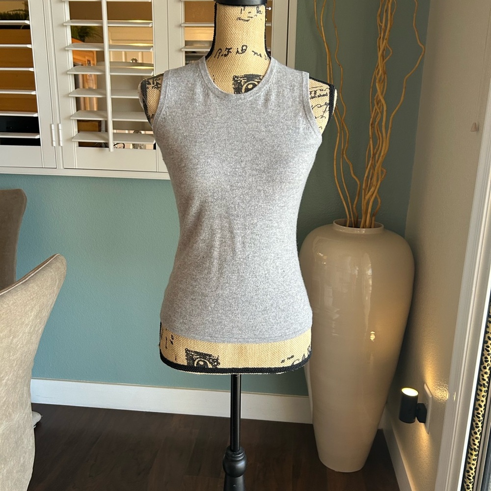 Saks Fifth Avenue Gray Cashmere Vest